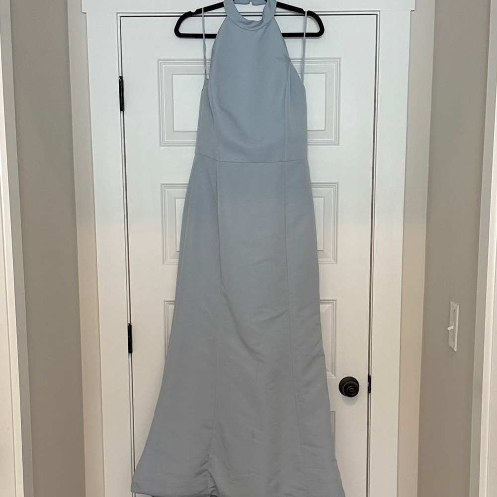 Amsale Austin dress in the color Ice